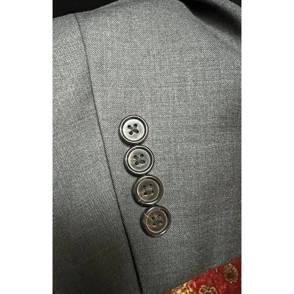 Lauren Ralph Lauren Gray 100% Wool Natural Stretch Blazer Jacket - 48 Long *Read